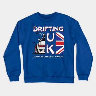 Drifting UK JDM Drift car with Union Jack Crewneck Sweatshirt